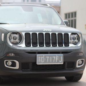 Накладка на решетки радиатора хромированная для JEEP RENEGADE 2014-